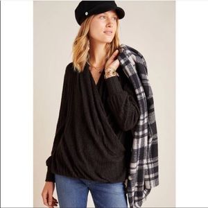Anthropologie Maeve Rafela Hacci Surplice Top
